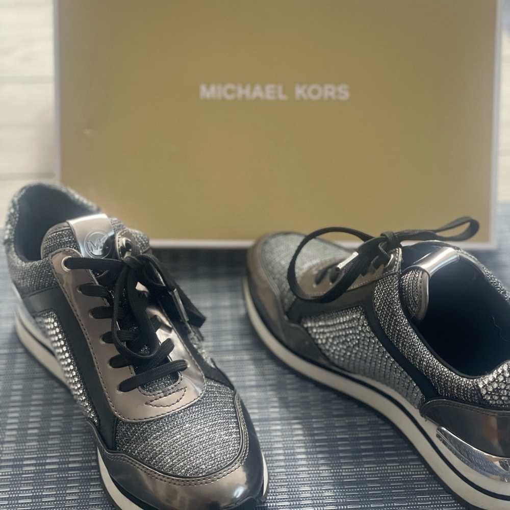 Michael Kors Metallic Black Sneakers